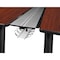 Kee Desking Regency Kee 60 x 24 in. 4 Person Workstation Desk with Privacy Divider- Cherry Top, Black Legs MBSPD12024CHBPBK - alternate 3